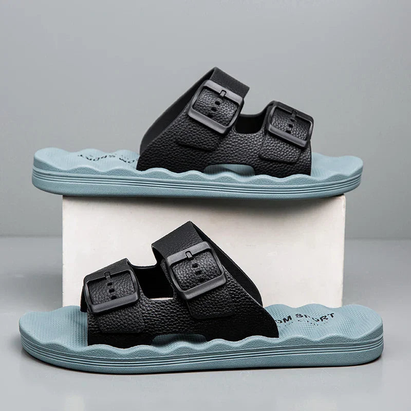 Optew Men’s Double Strap Buckle Sandal