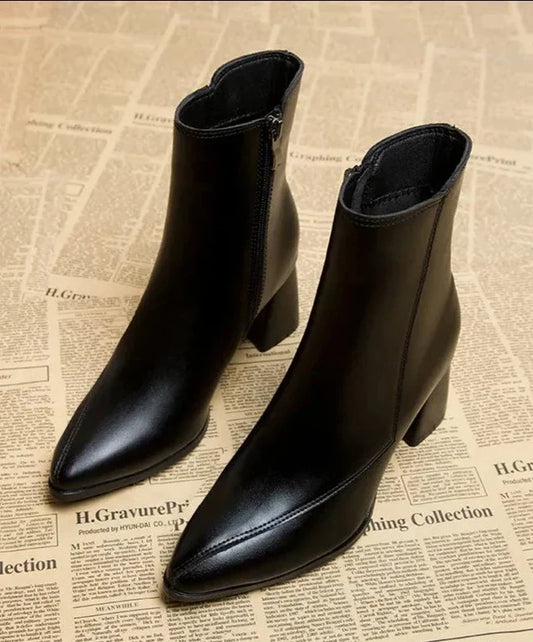 Optew Women's Everyday Pointed Toe Heeled Ankle Boots