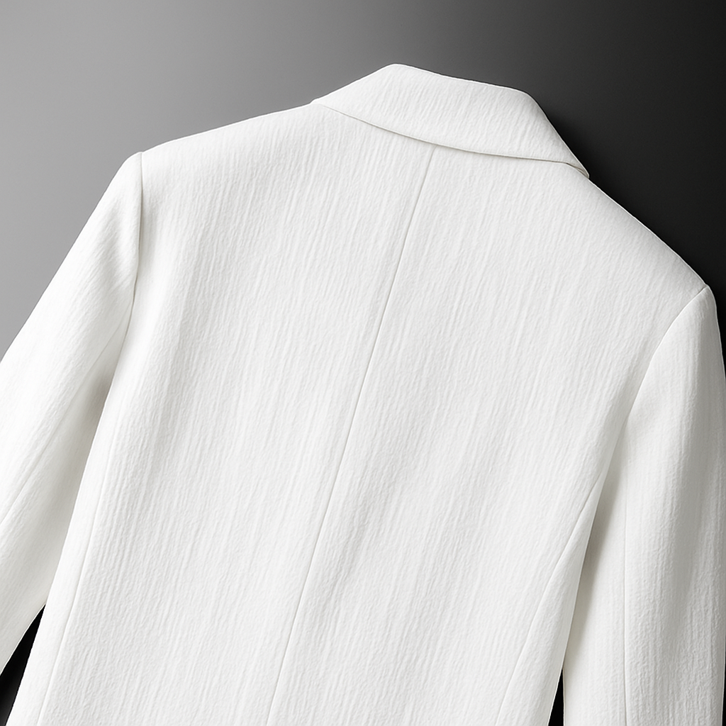 Optew Men Vacation Suit Set Wrinkled Texture Synthetic Blend