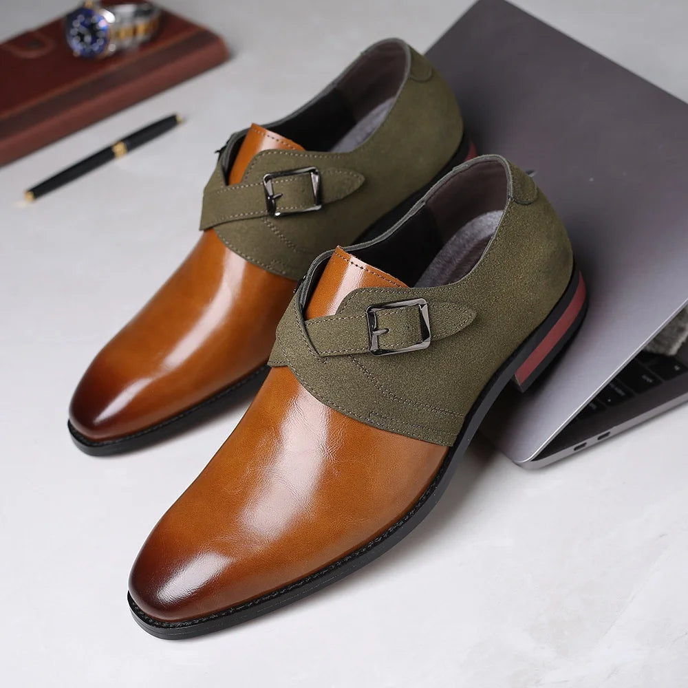Optew Men’s Dual-Tone Suede Loafers