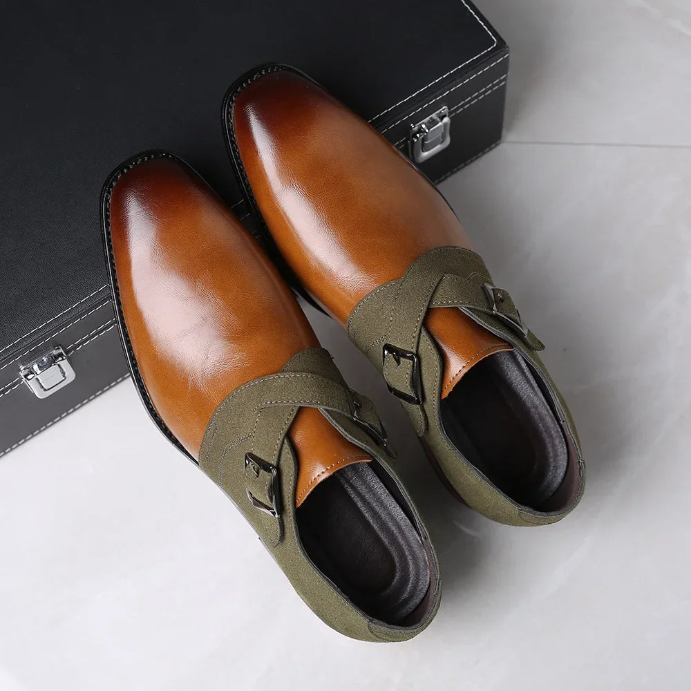 Optew Men’s Dual-Tone Suede Loafers