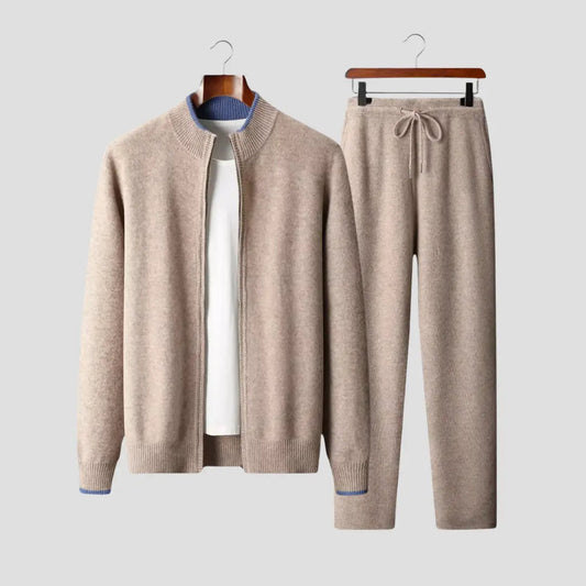 Optew Men's Lounge Set Merino Wool Two-Piece Soft Comfort