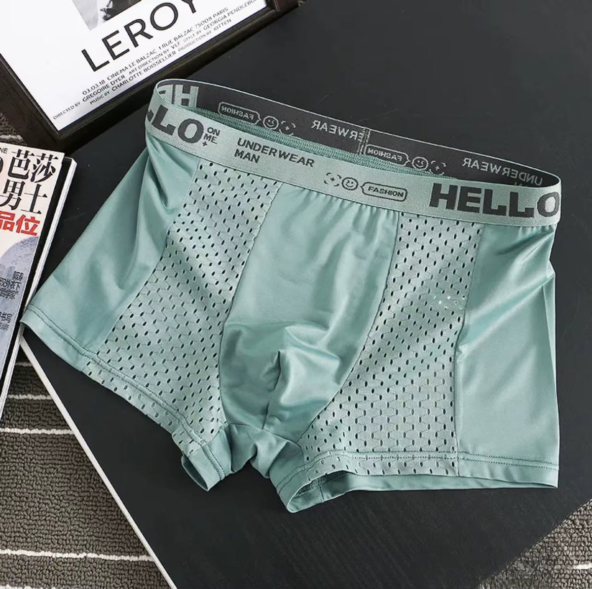 Optew Men Everyday Boxer Briefs Mesh Synthetic Blend