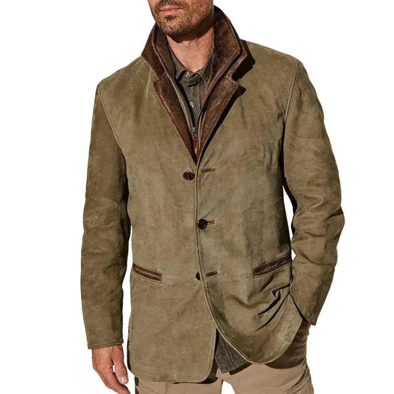 Optew Men’s Button-Up Winter Jacket