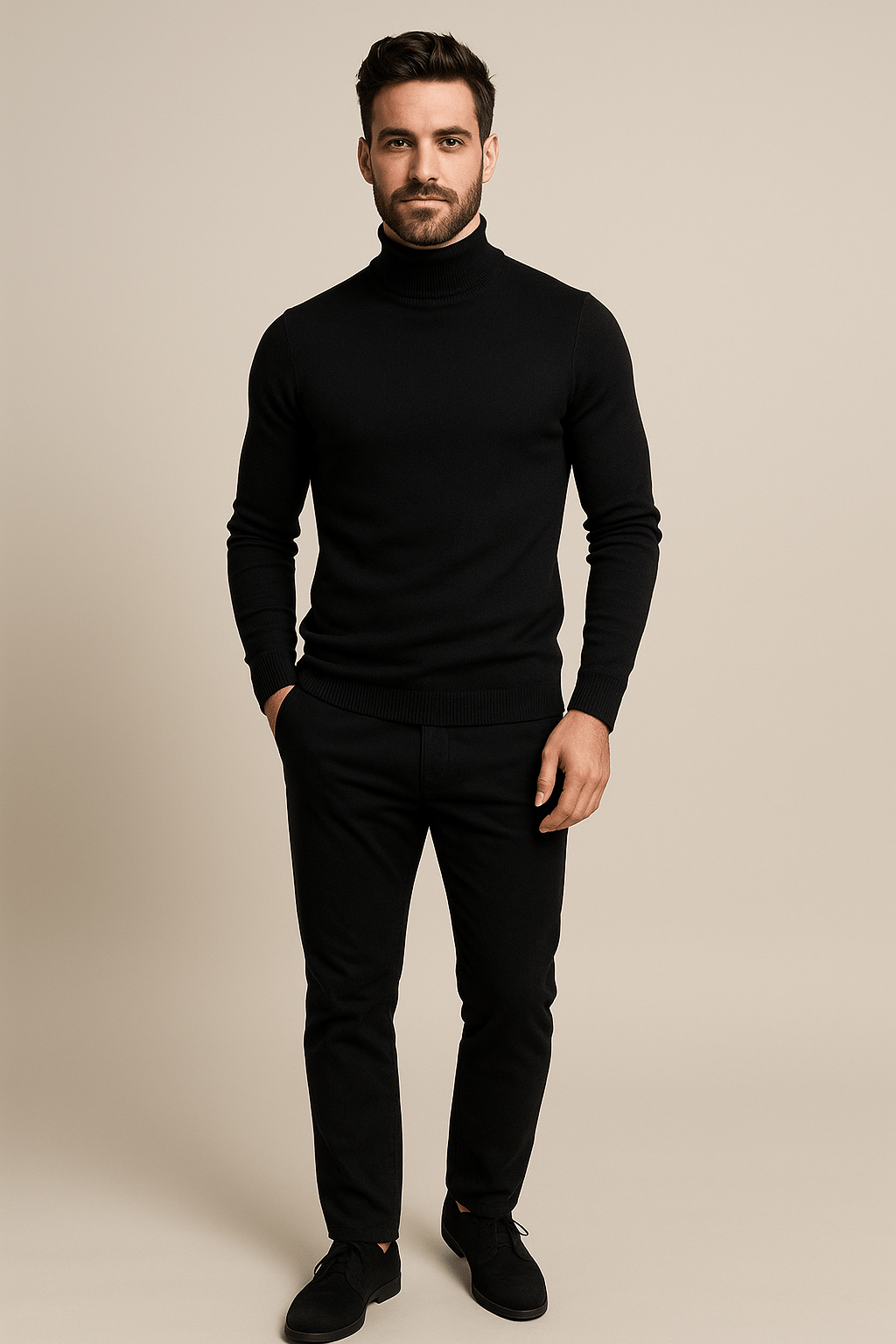 Optew Men’s Slim Turtleneck Sweater