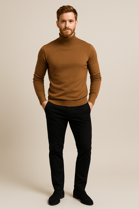 Optew Men’s Slim Turtleneck Sweater