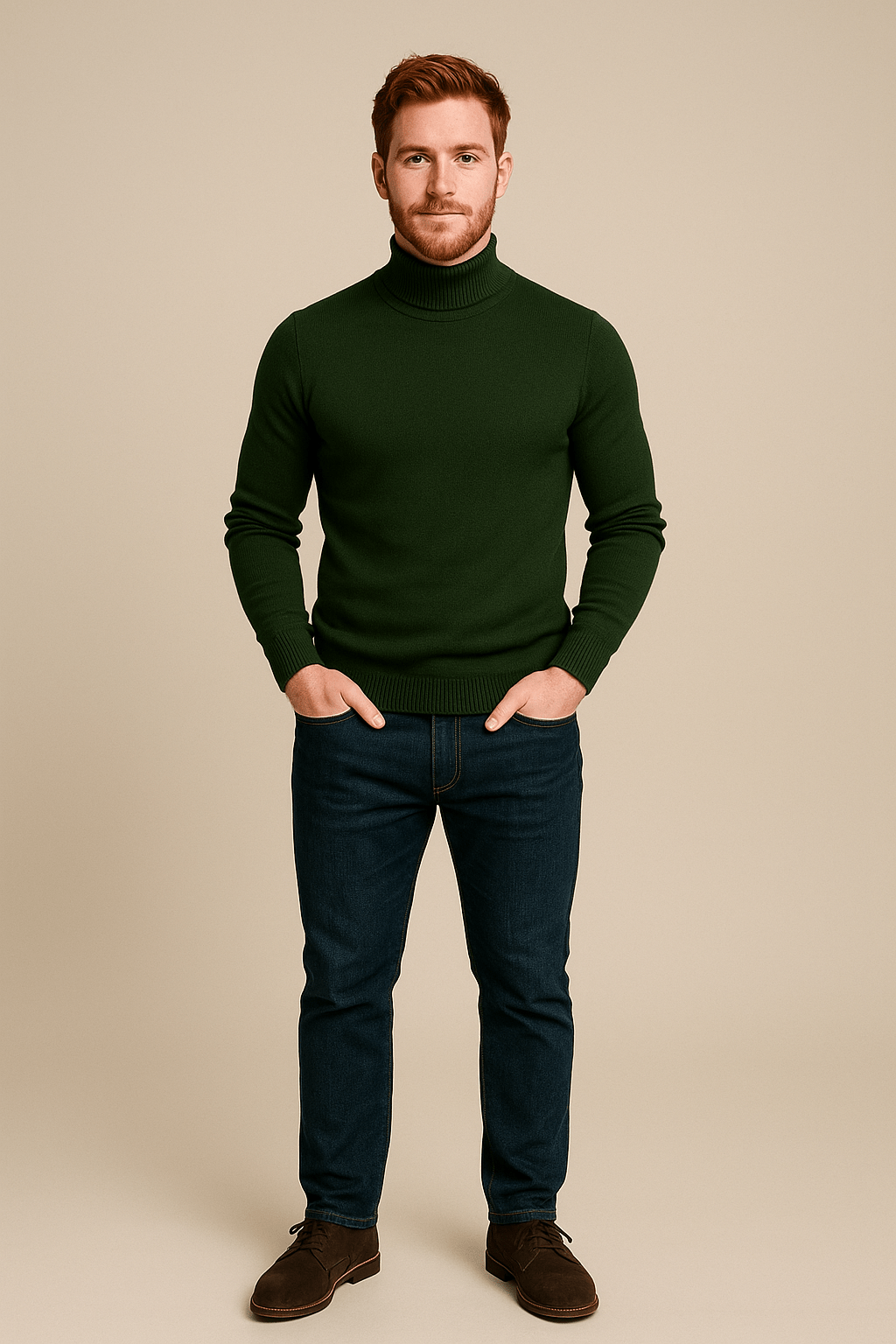 Optew Men’s Slim Turtleneck Sweater