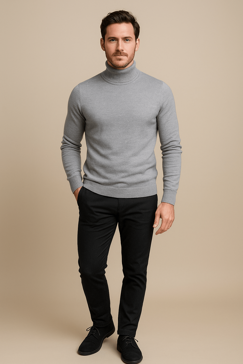 Optew Men’s Slim Turtleneck Sweater