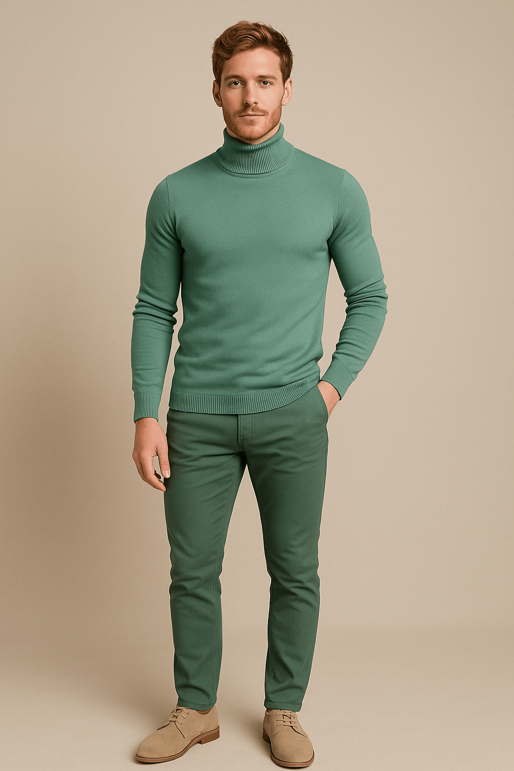 Optew Men’s Slim Turtleneck Sweater