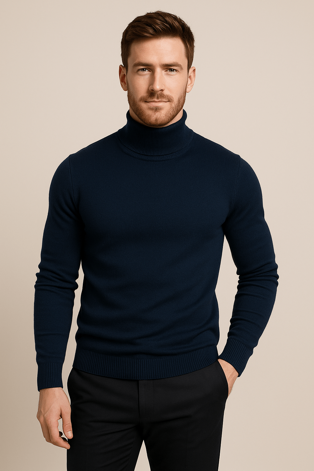 Optew Men’s Slim Turtleneck Sweater