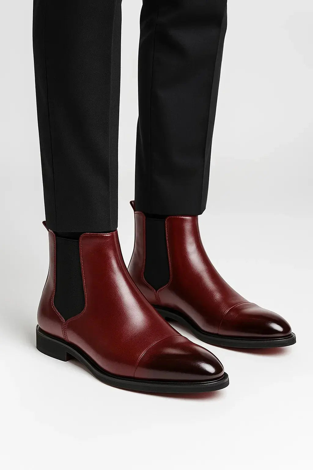 Optew Men's Chelsea Boots Premium Leather Comfortable Everyday Wear