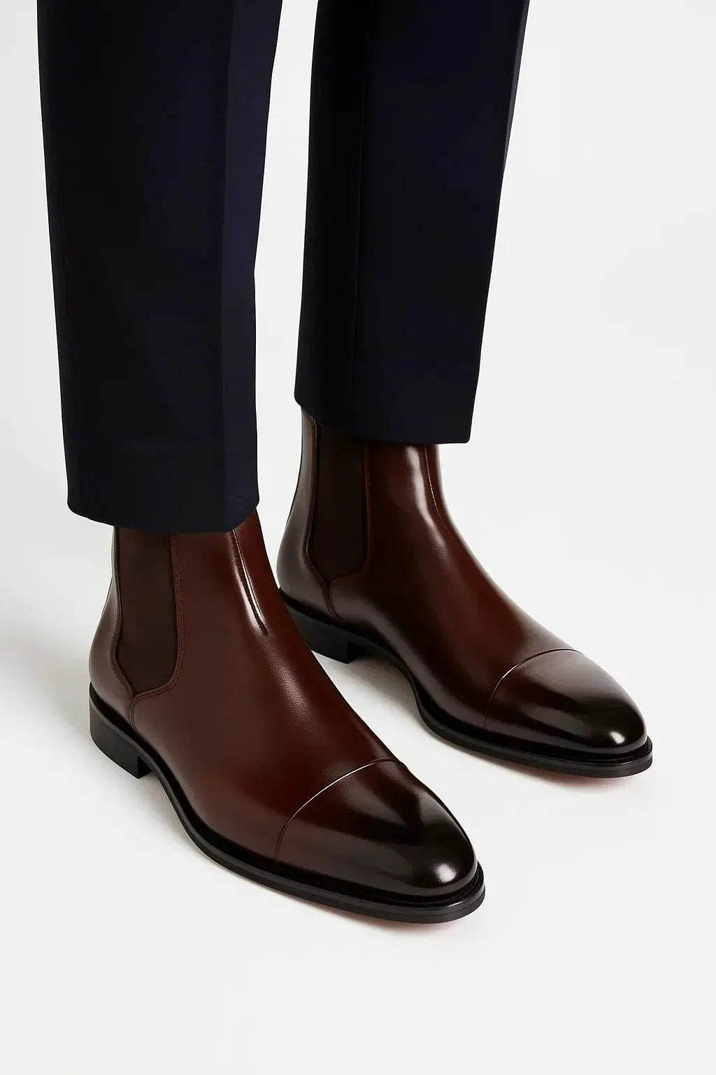 Optew Men's Chelsea Boots Premium Leather Comfortable Everyday Wear
