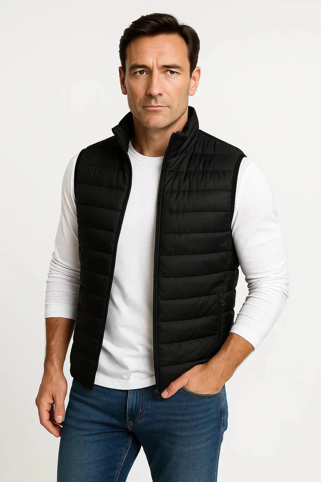Optew Men's Puffer Vest Cotton-Padded Sleeveless Winter Jacket