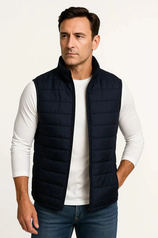 Optew Men's Puffer Vest Cotton-Padded Sleeveless Winter Jacket
