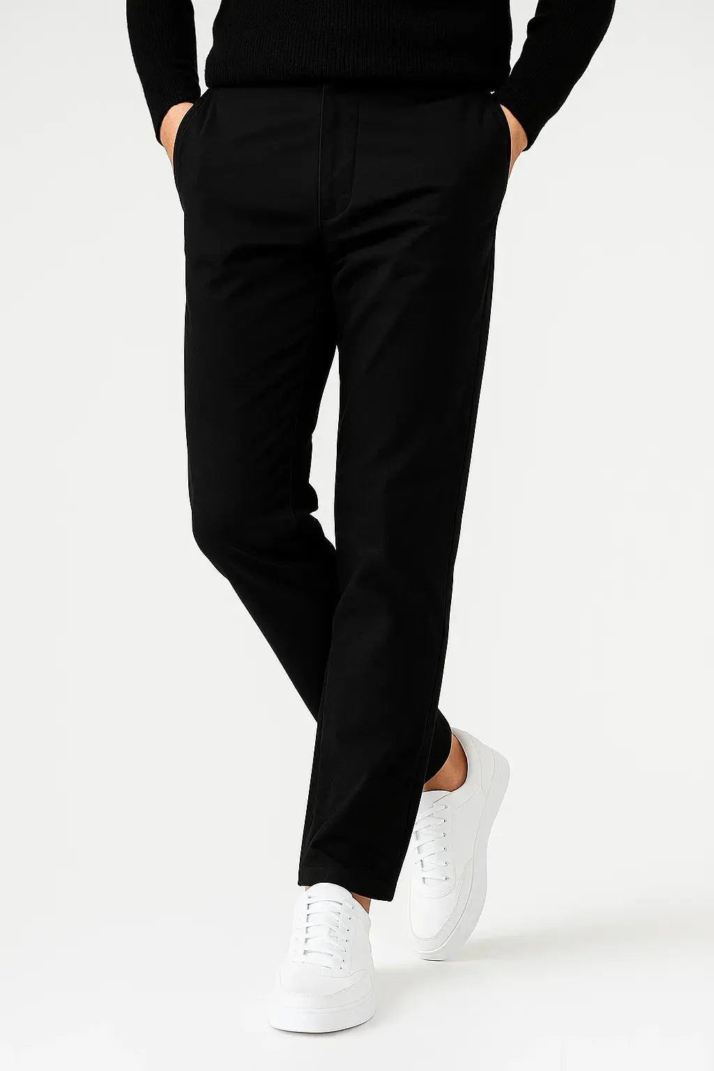 Optew Men's Chino Pants Khaki Cotton Stretch Straight Fit