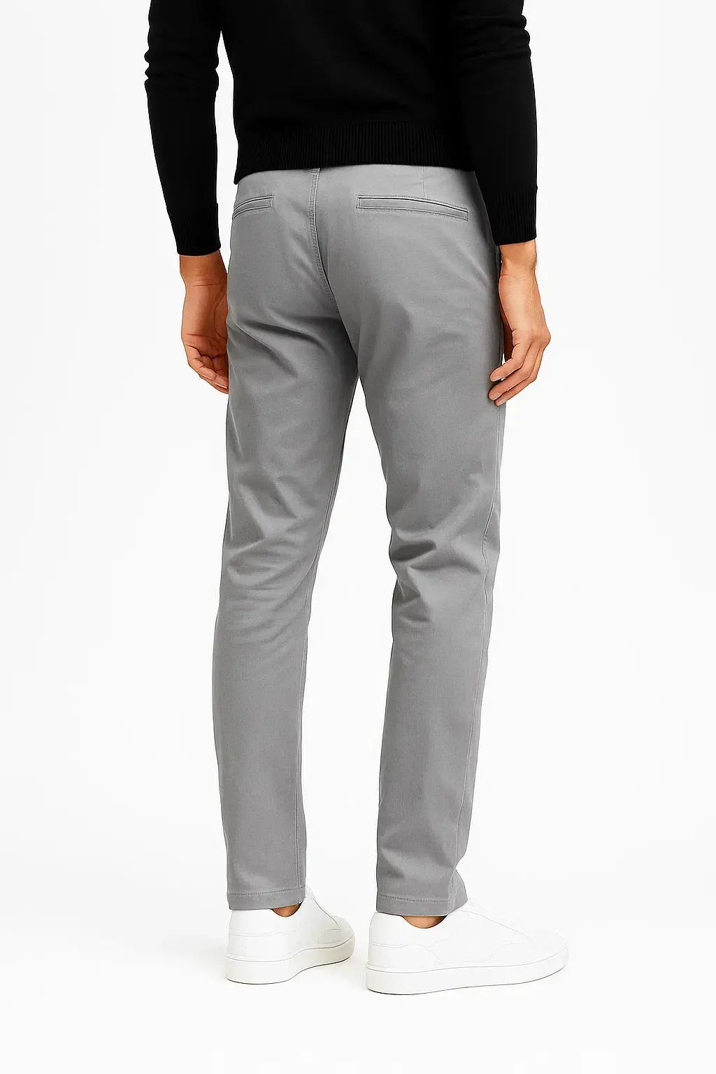 Optew Men's Chino Pants Khaki Cotton Stretch Straight Fit