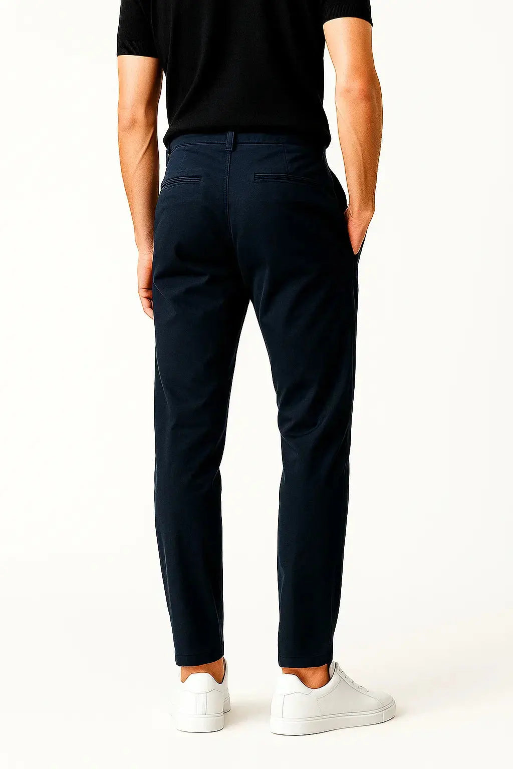 Optew Men's Chino Pants Khaki Cotton Stretch Straight Fit