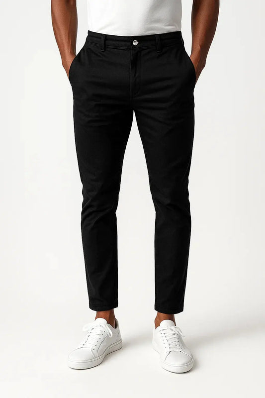 Optew Men's Chino Pants Khaki Stretch Fabric Modern Fit