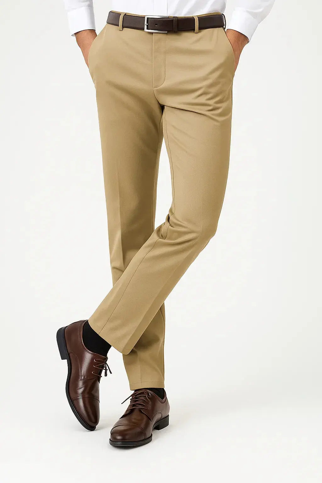 Optew Men's Stretch Pants Execflex Comfortable Fit Soft Fabric