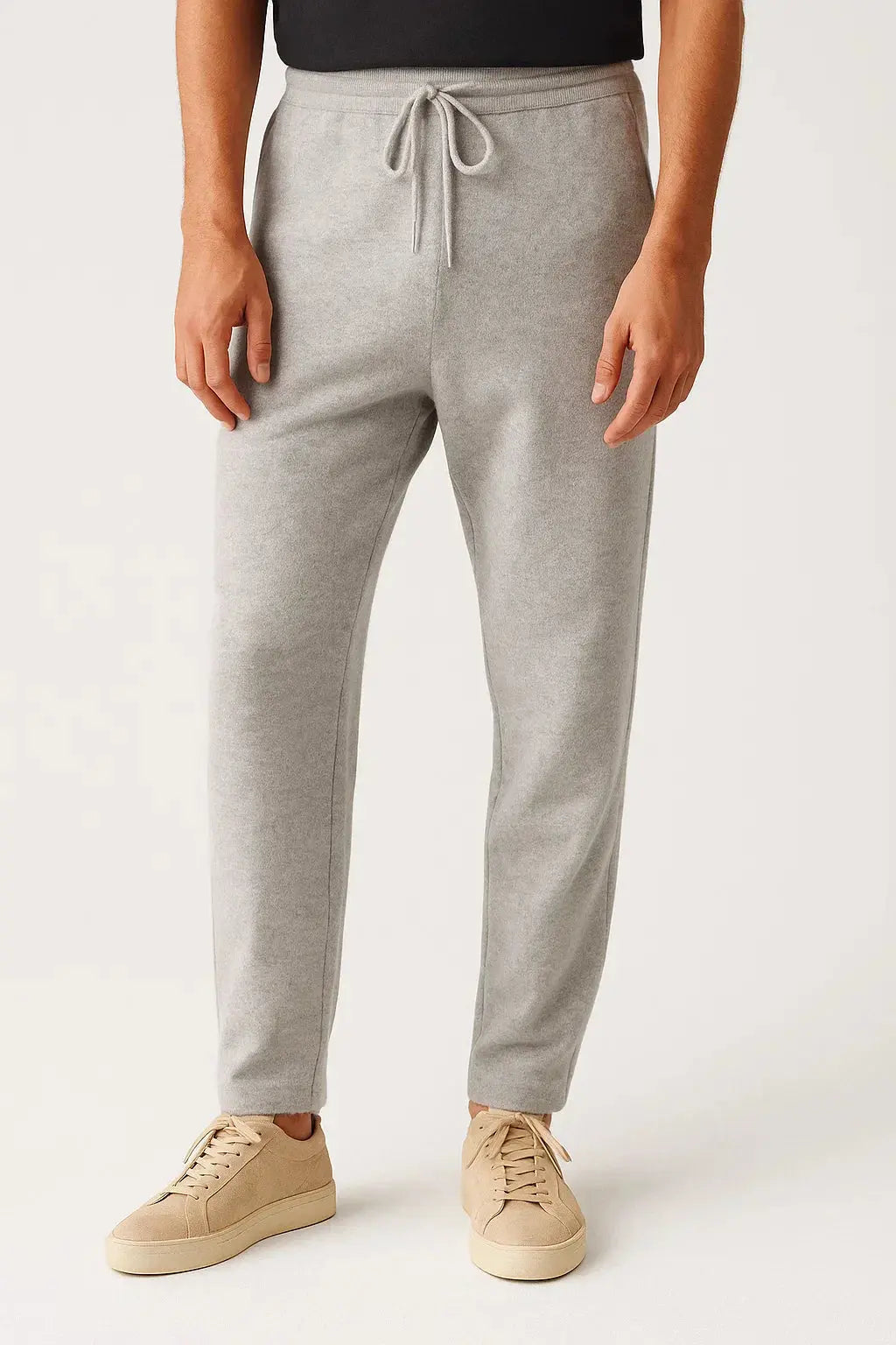 Optew Men's Pants Merino Wool High Waist Thick Casual Warm