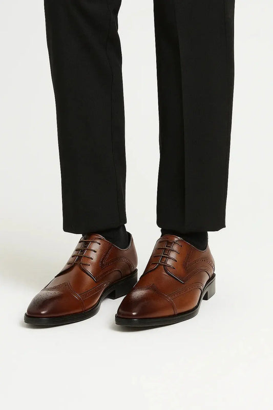 Optew Men's Dress Shoes Genuine Leather Oxford Formal Footwear