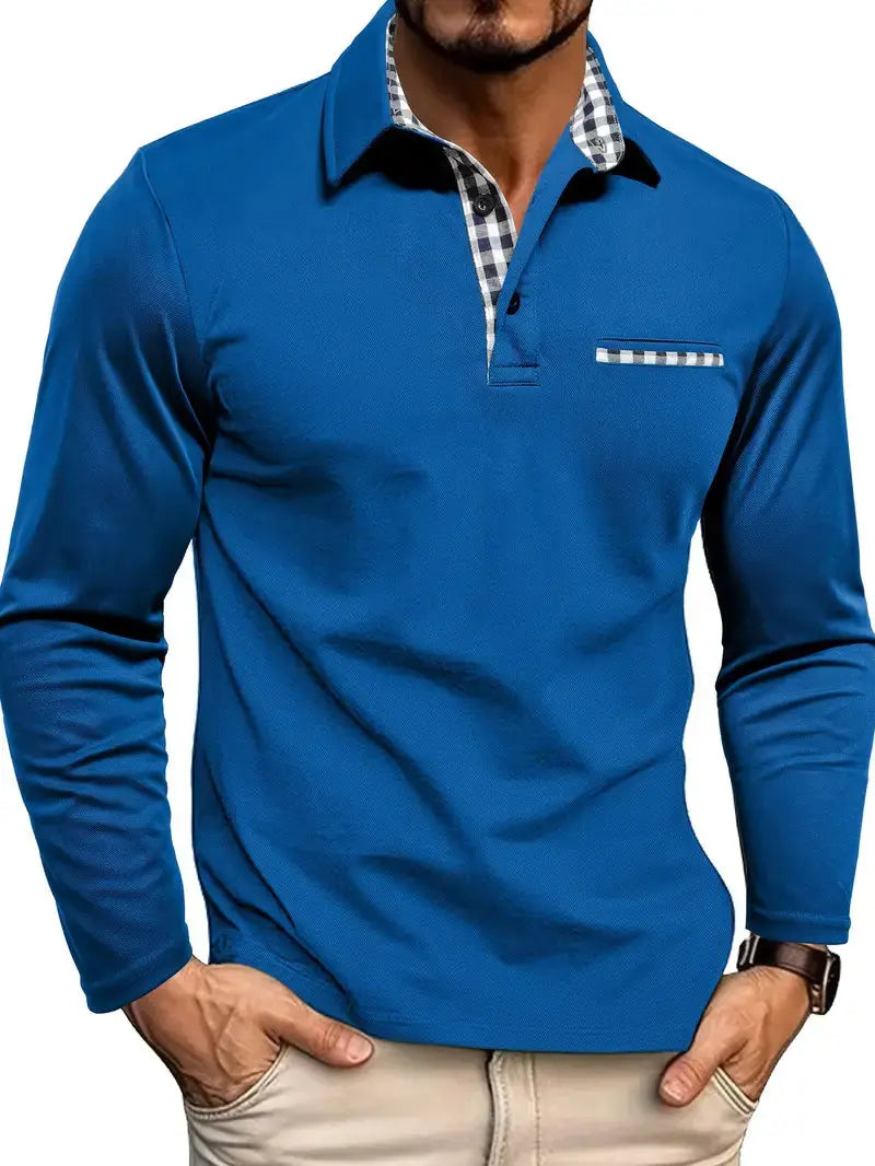 Optew Men’s Long Sleeve Summer Polo Shirt