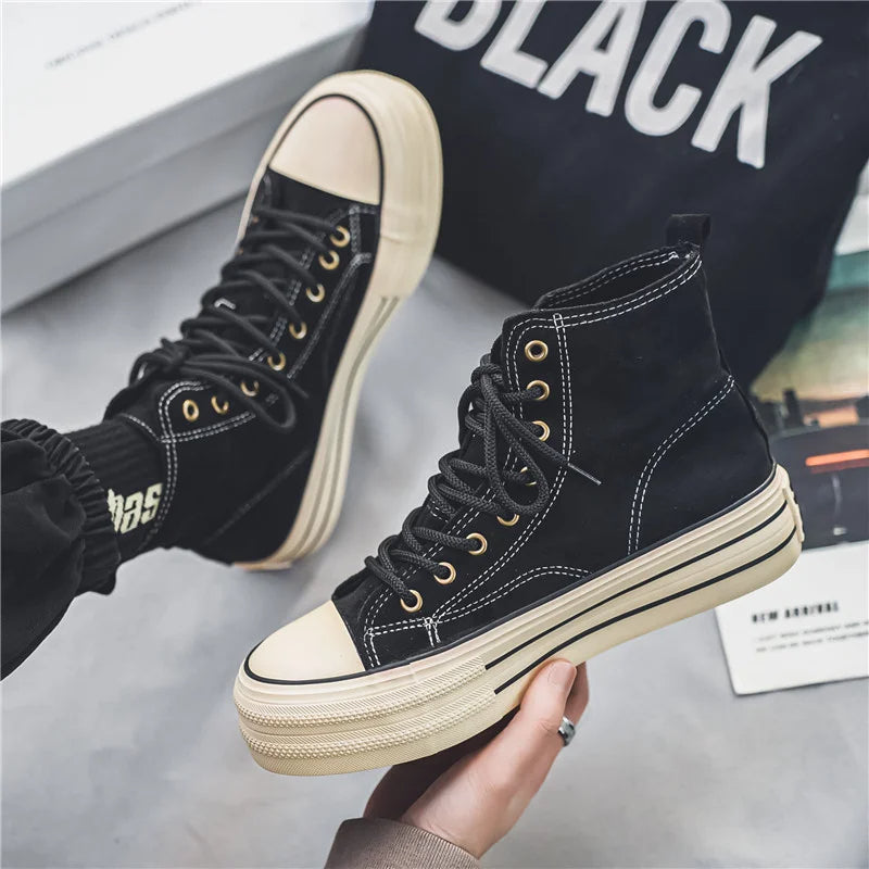 Optew Men’s Platform Suede Sneakers