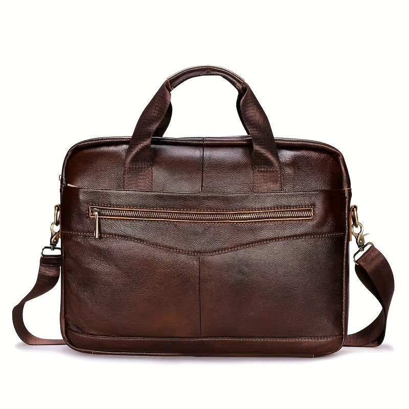 Optew Men’s Leather Laptop Briefcase