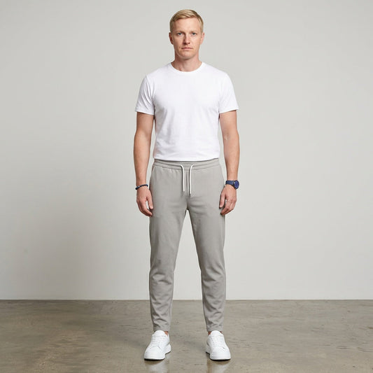 Optew Men Everyday Slim Fit Trousers Drawstring Waist