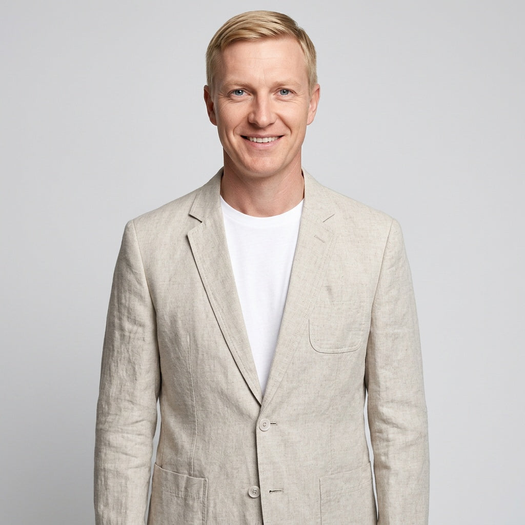 Optew Men’s Linen Unstructured Blazer
