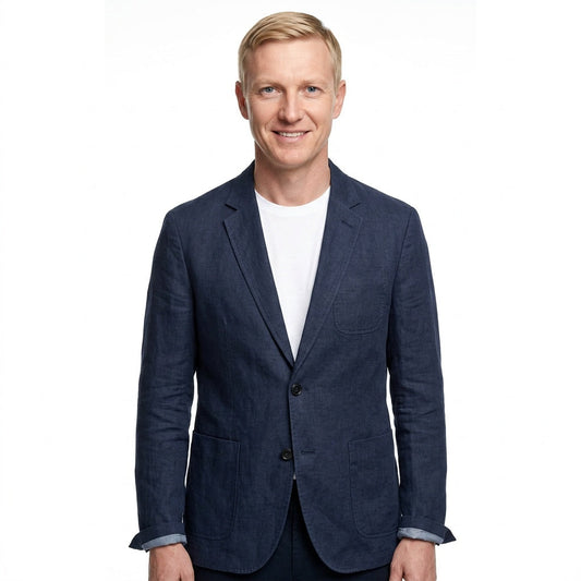 Optew Men’s Linen Unstructured Blazer