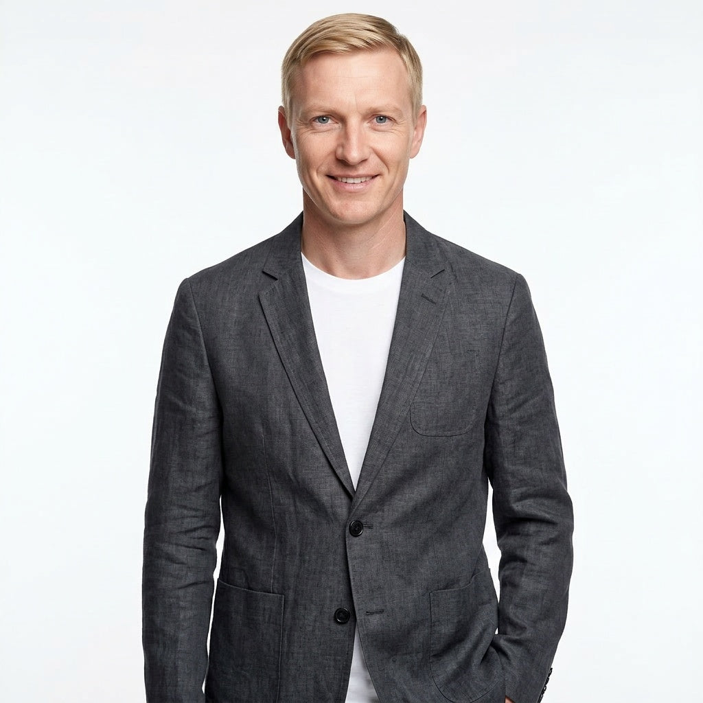Optew Men’s Linen Unstructured Blazer