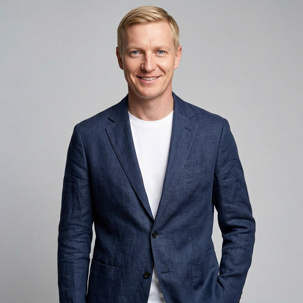 Optew Men’s Linen Unstructured Blazer