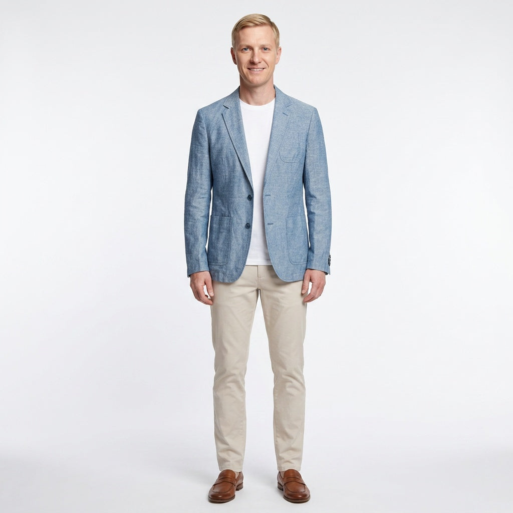 Optew Men’s Linen Unstructured Blazer