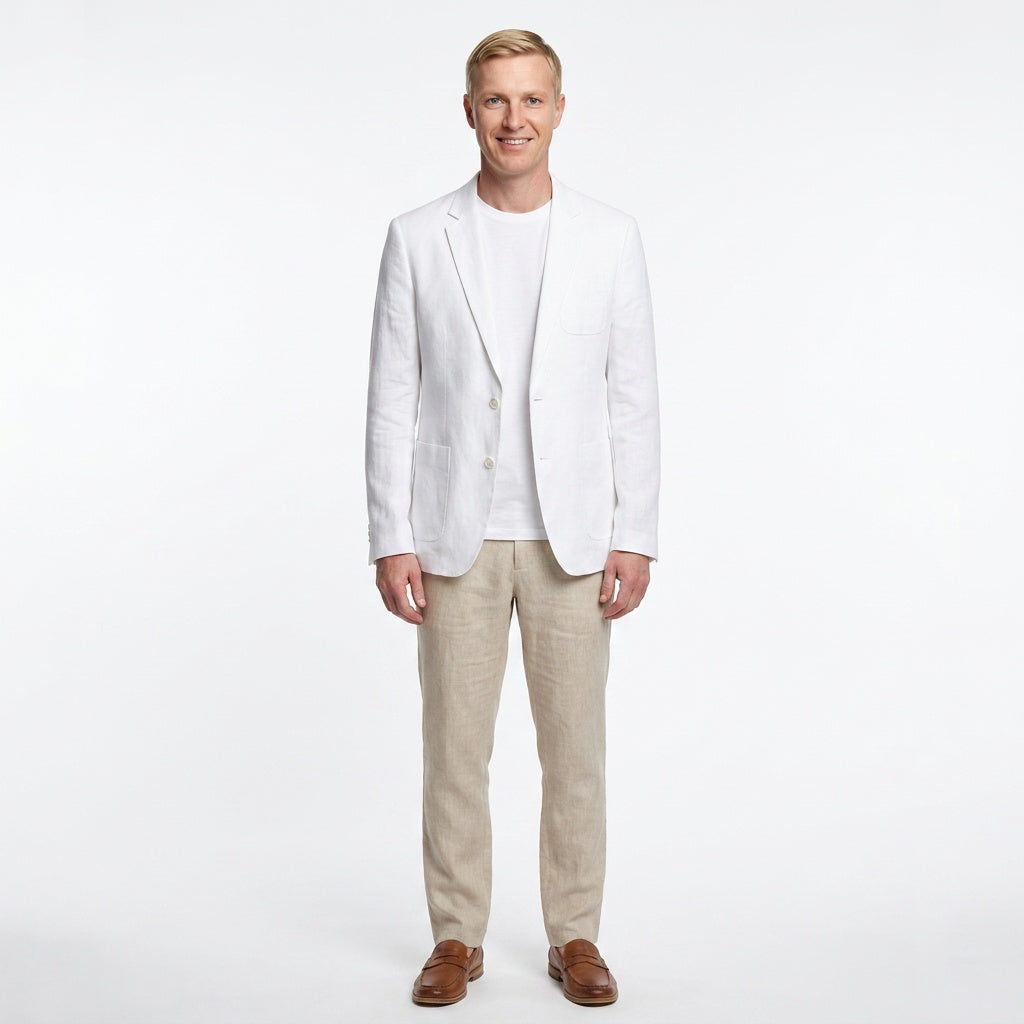 Optew Men’s Linen Unstructured Blazer