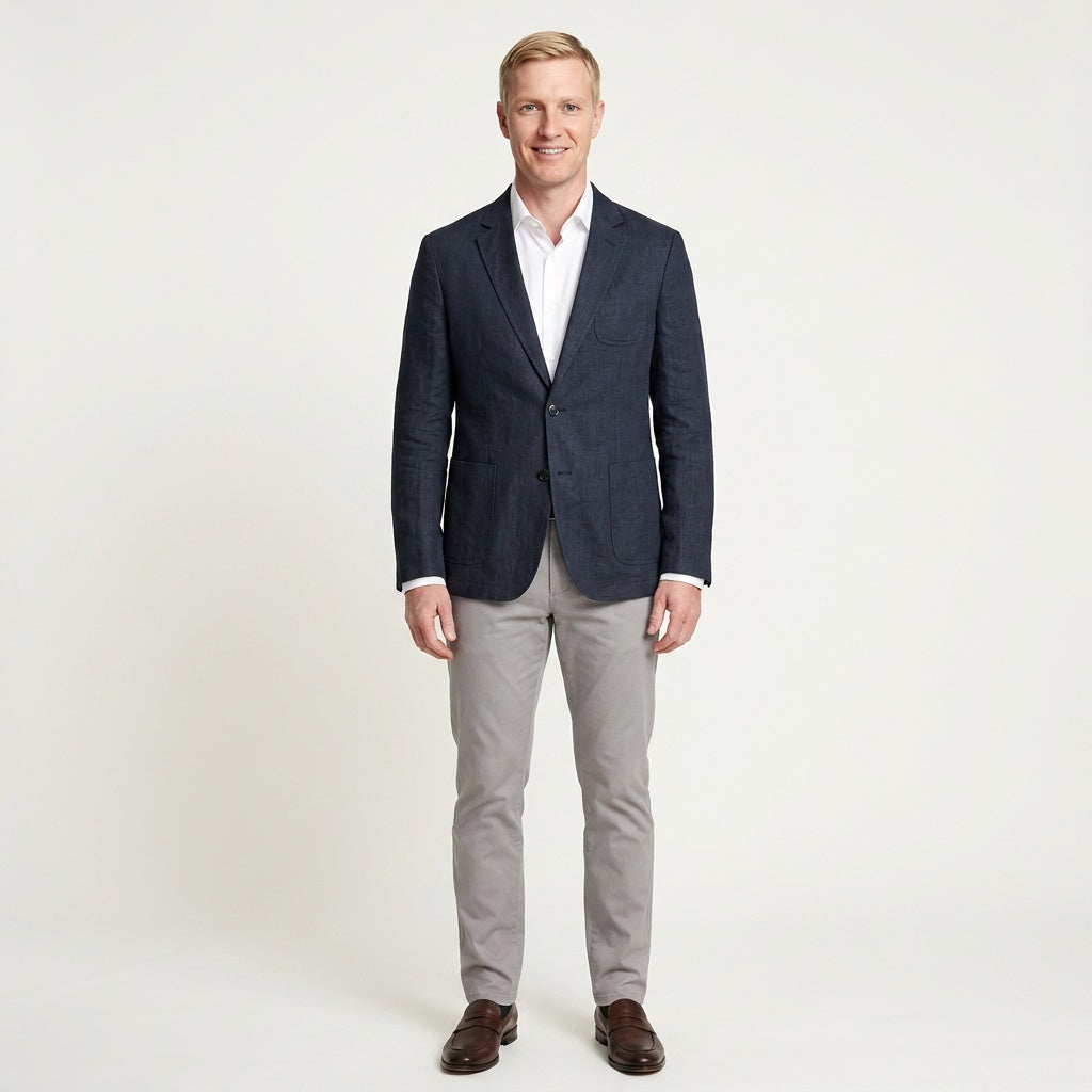 Optew Men’s Linen Unstructured Blazer