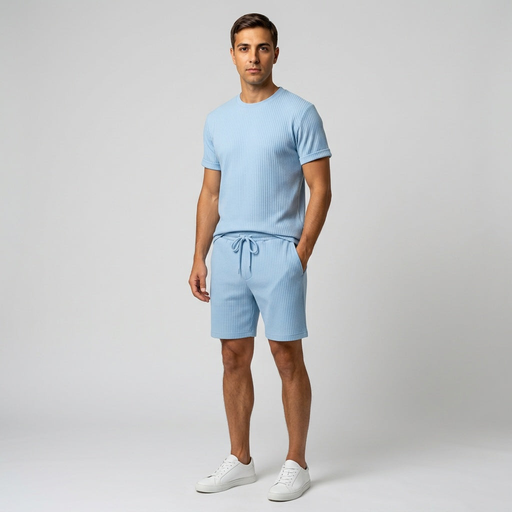Optew Men’s Ribbed Knit Lounge Set