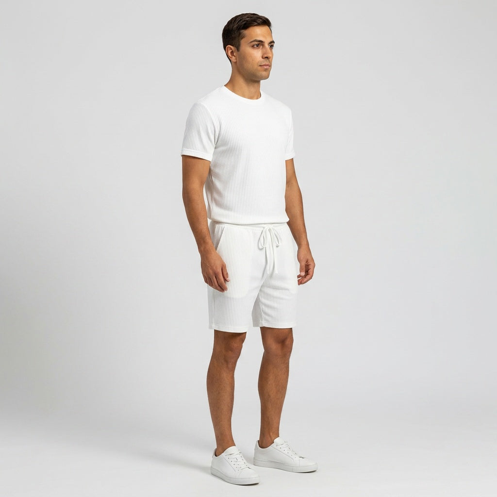 Optew Men’s Knit Lounge Ribbed Set