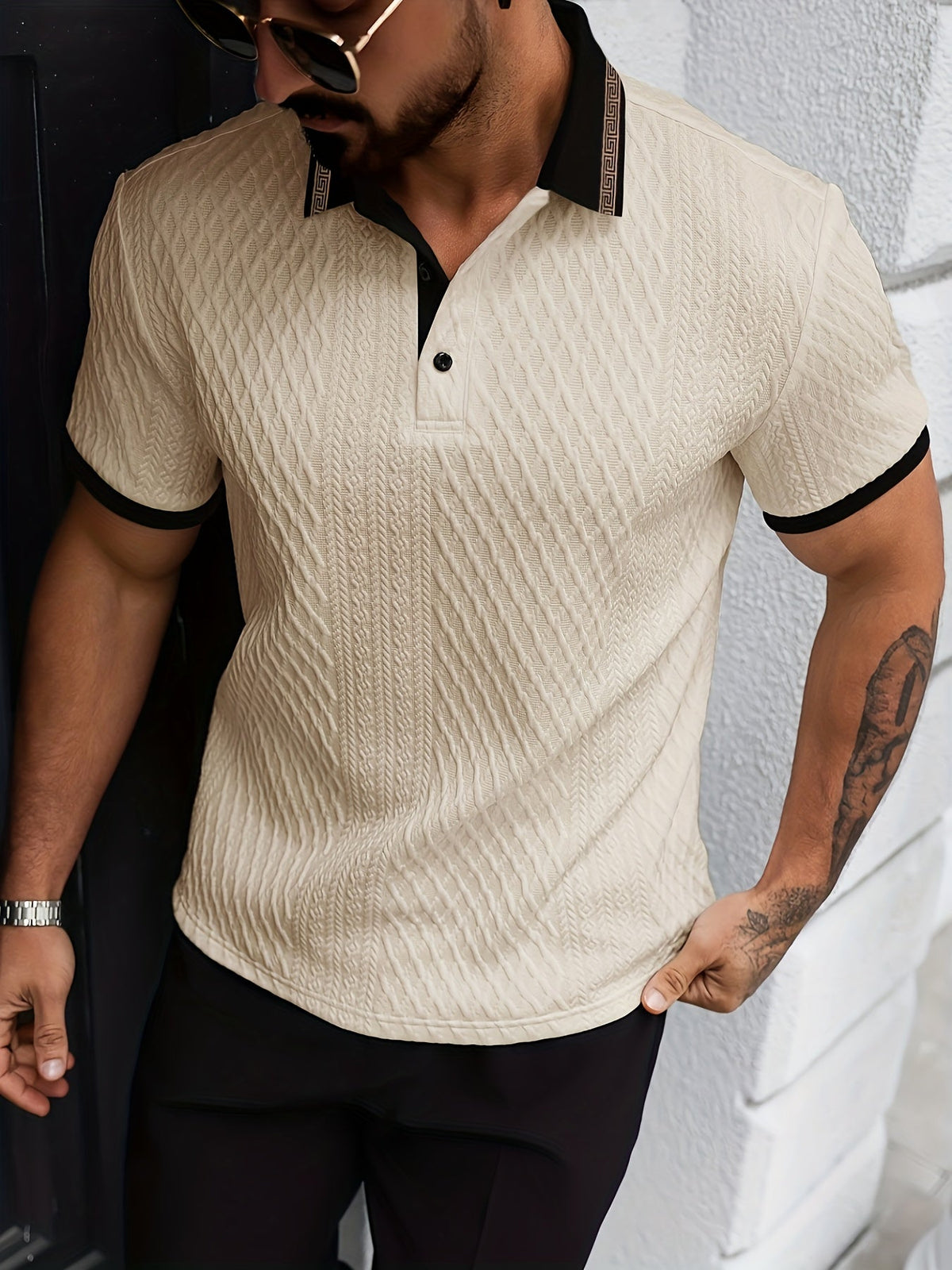Optew Men’s Colorblock Polo Shirt