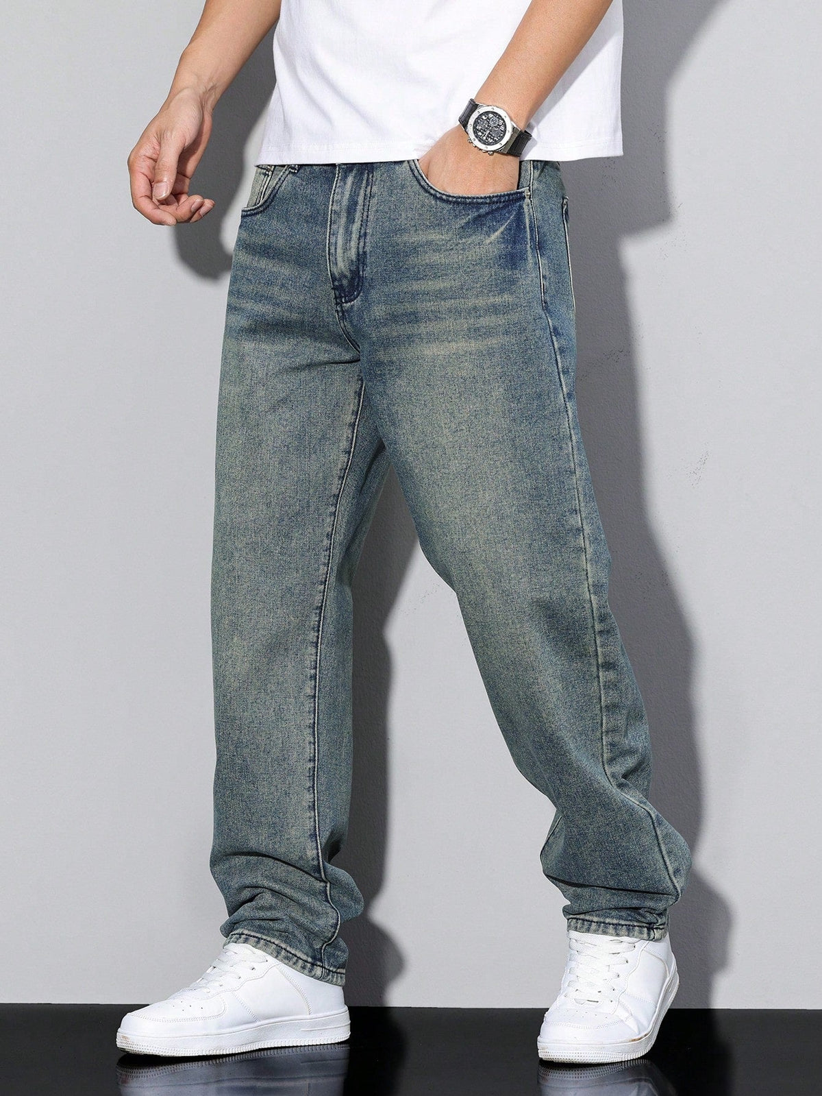 Optew Men’s Baggy Denim Jeans