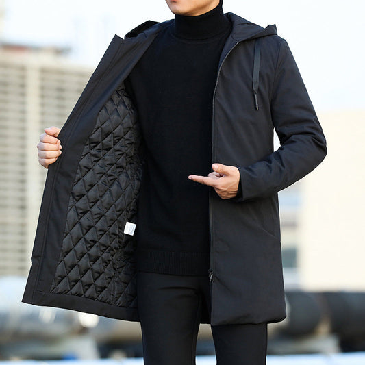 Optew Men’s Mid-Length Quilted Coat