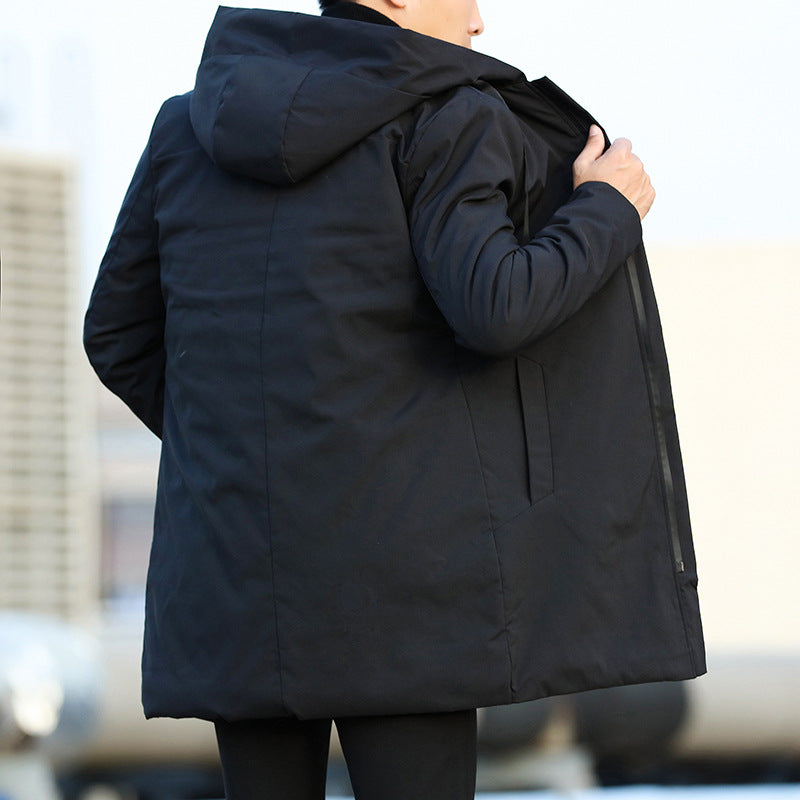 Optew Men’s Mid-Length Quilted Coat