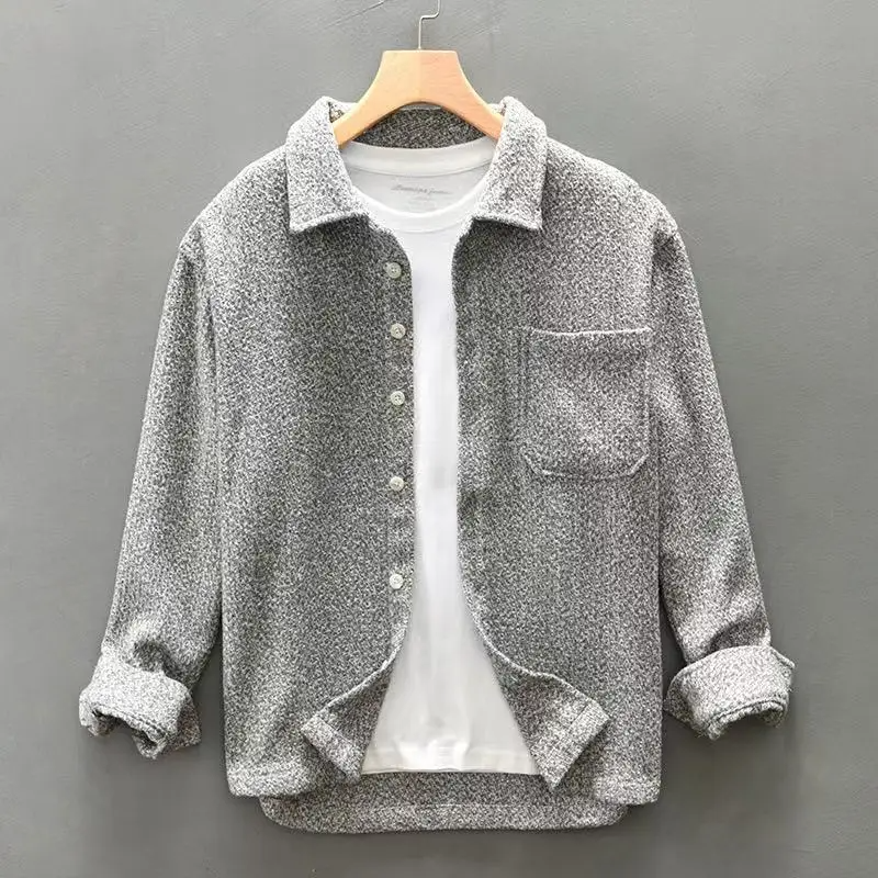 Optew Men’s Textured Cashmere Blend Shirt
