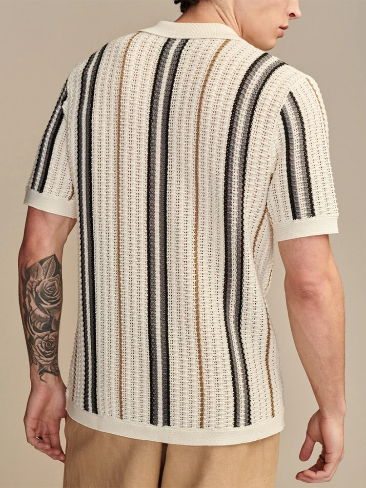 Optew Men’s Knit Button-Up Shirt