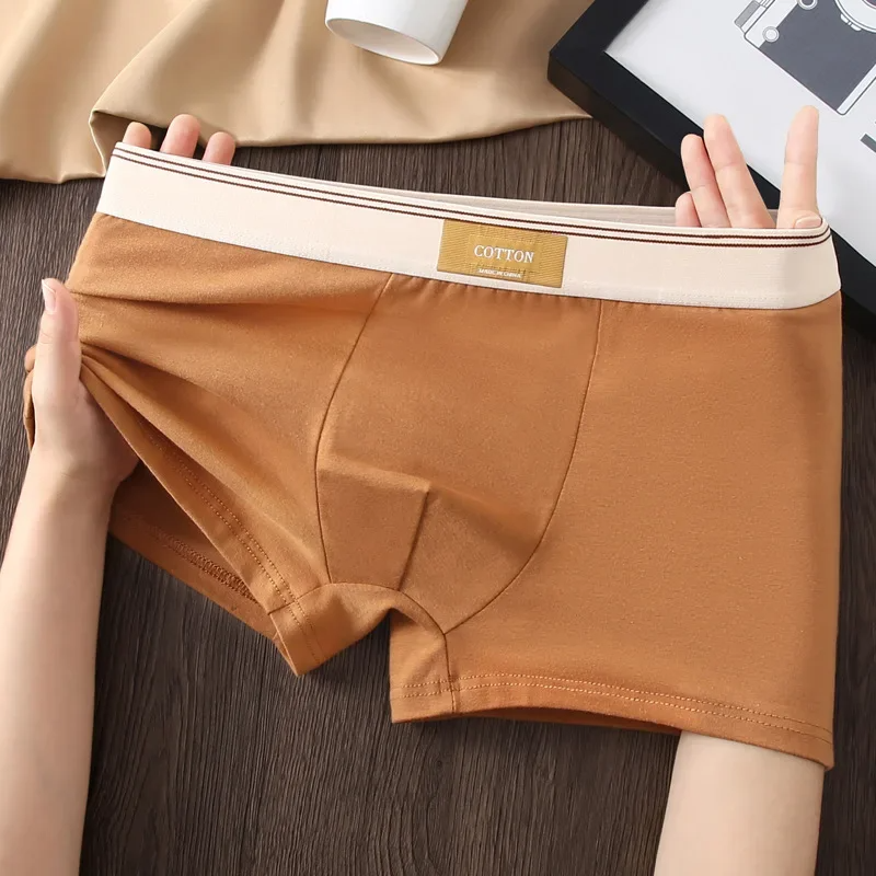 Optew Men Daily Boxer Briefs with Contrasting Waistband