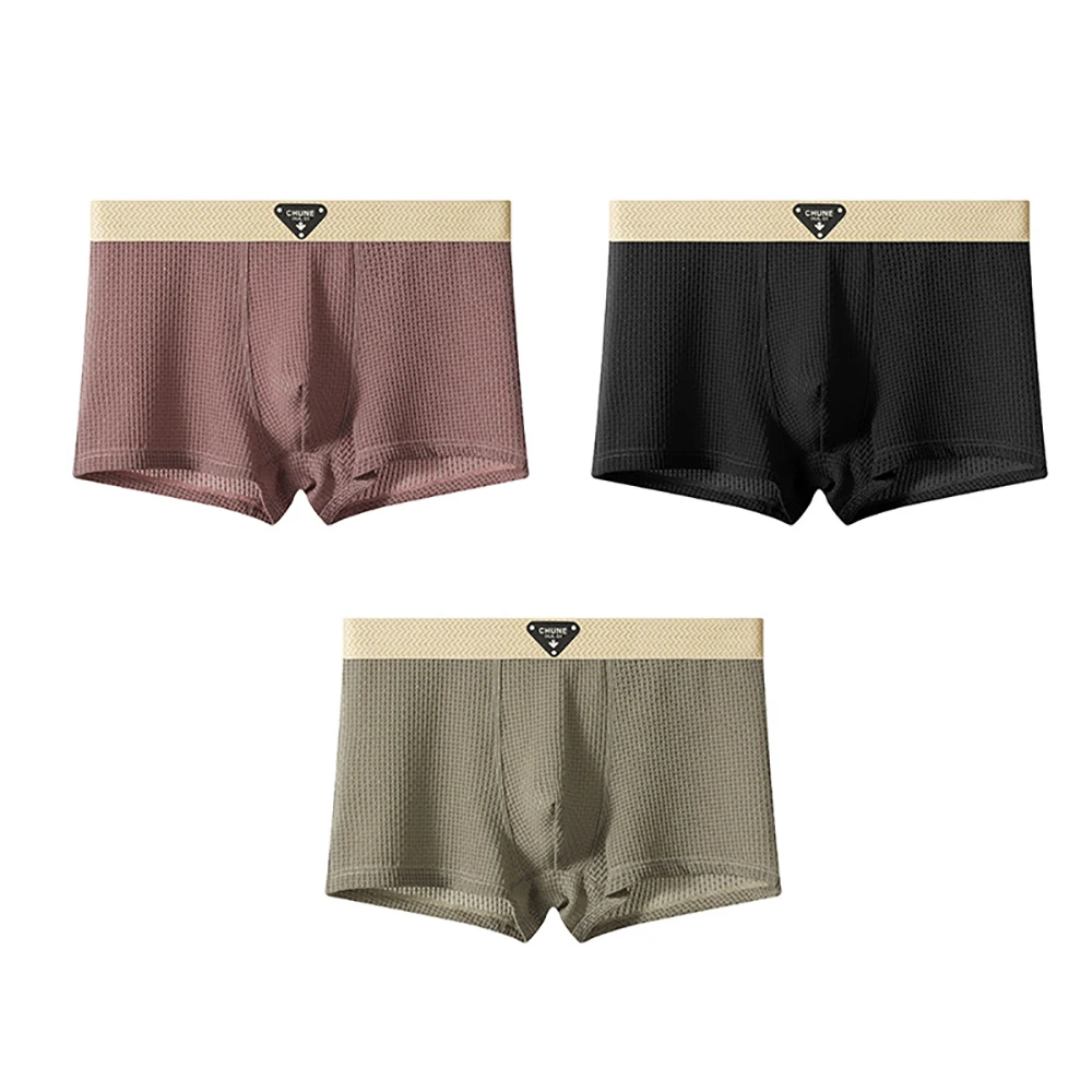 Optew Men's Daily Boxer Briefs Textured Waistband Synthetic Blend