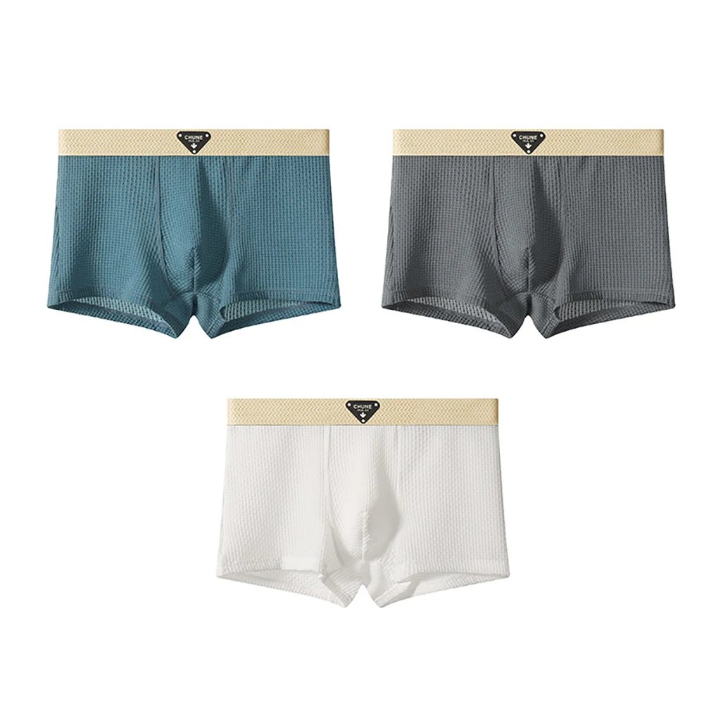 Optew Men's Daily Boxer Briefs Textured Waistband Synthetic Blend