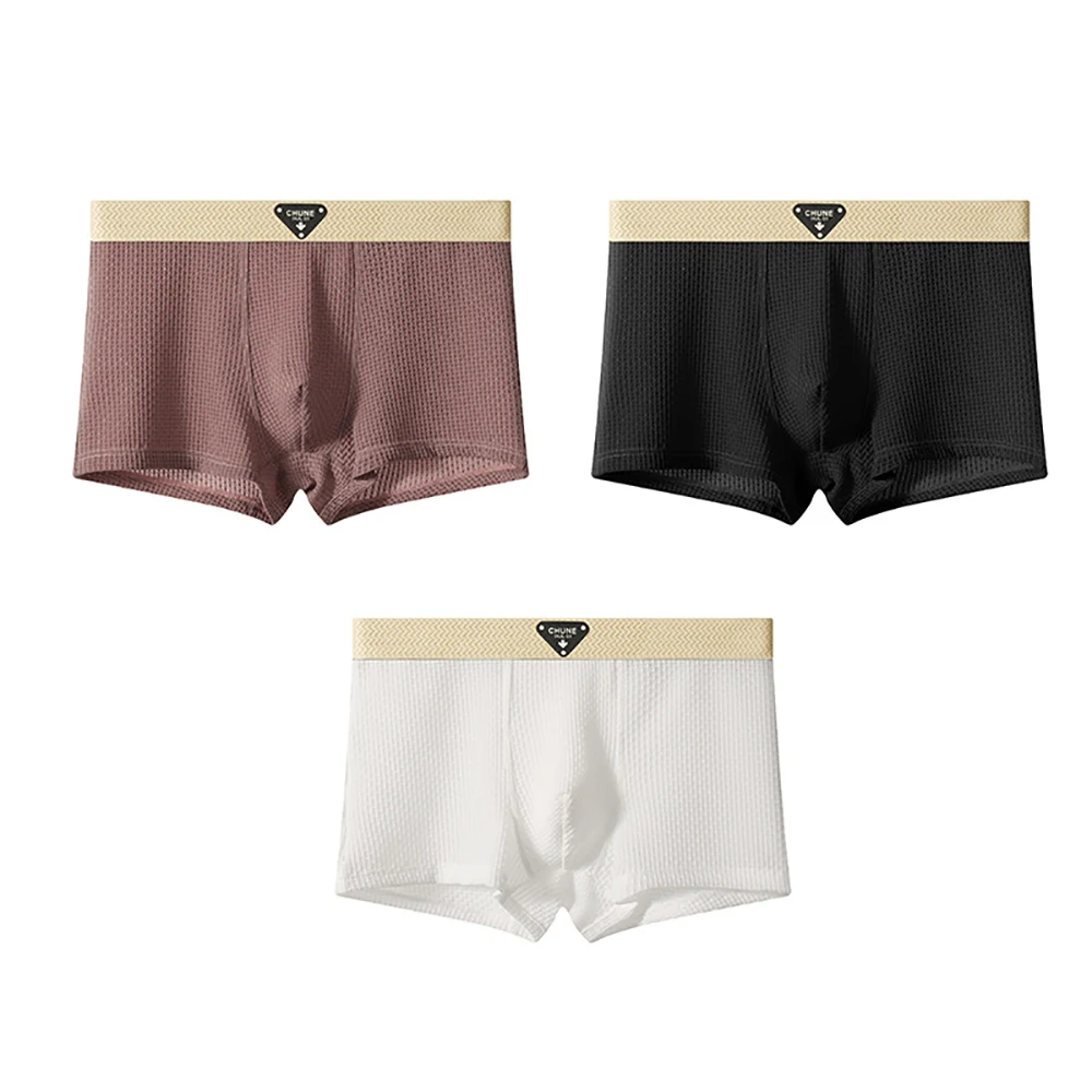 Optew Men's Daily Boxer Briefs Textured Waistband Synthetic Blend