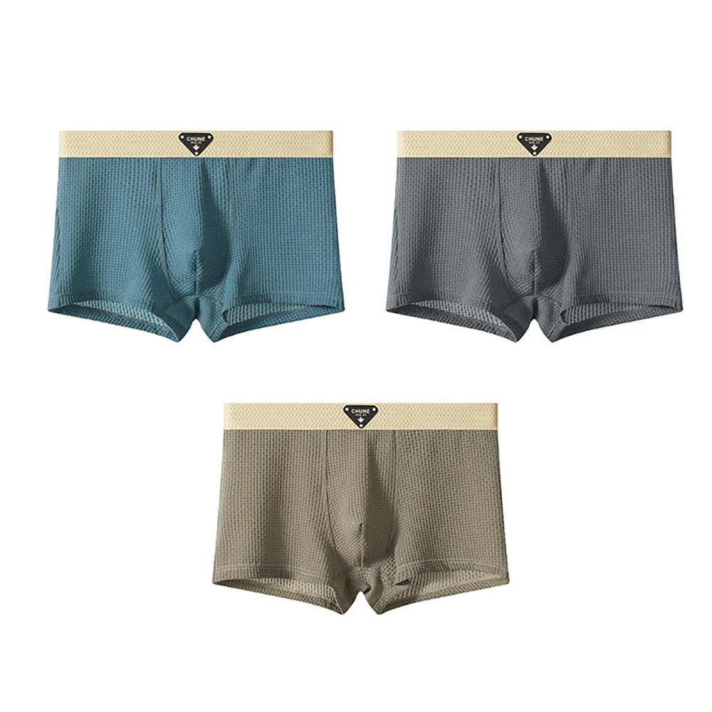 Optew Men's Daily Boxer Briefs Textured Waistband Synthetic Blend