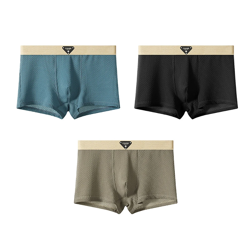 Optew Men's Daily Boxer Briefs Textured Waistband Synthetic Blend